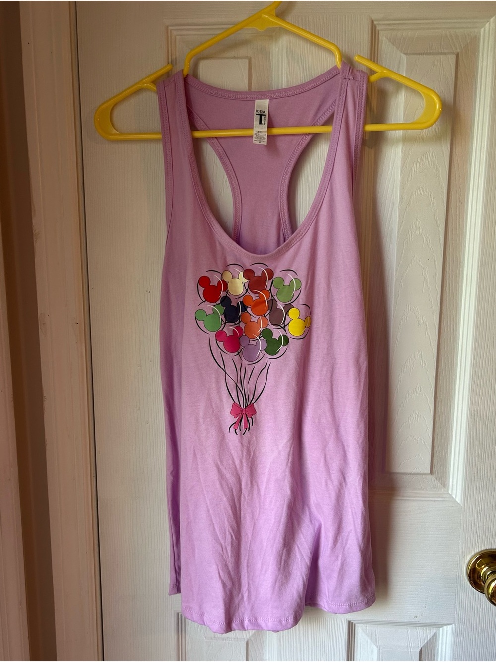 Next Level Apparel Lavender Racerback Tank w/Multicolor Disney Balloon Graphic